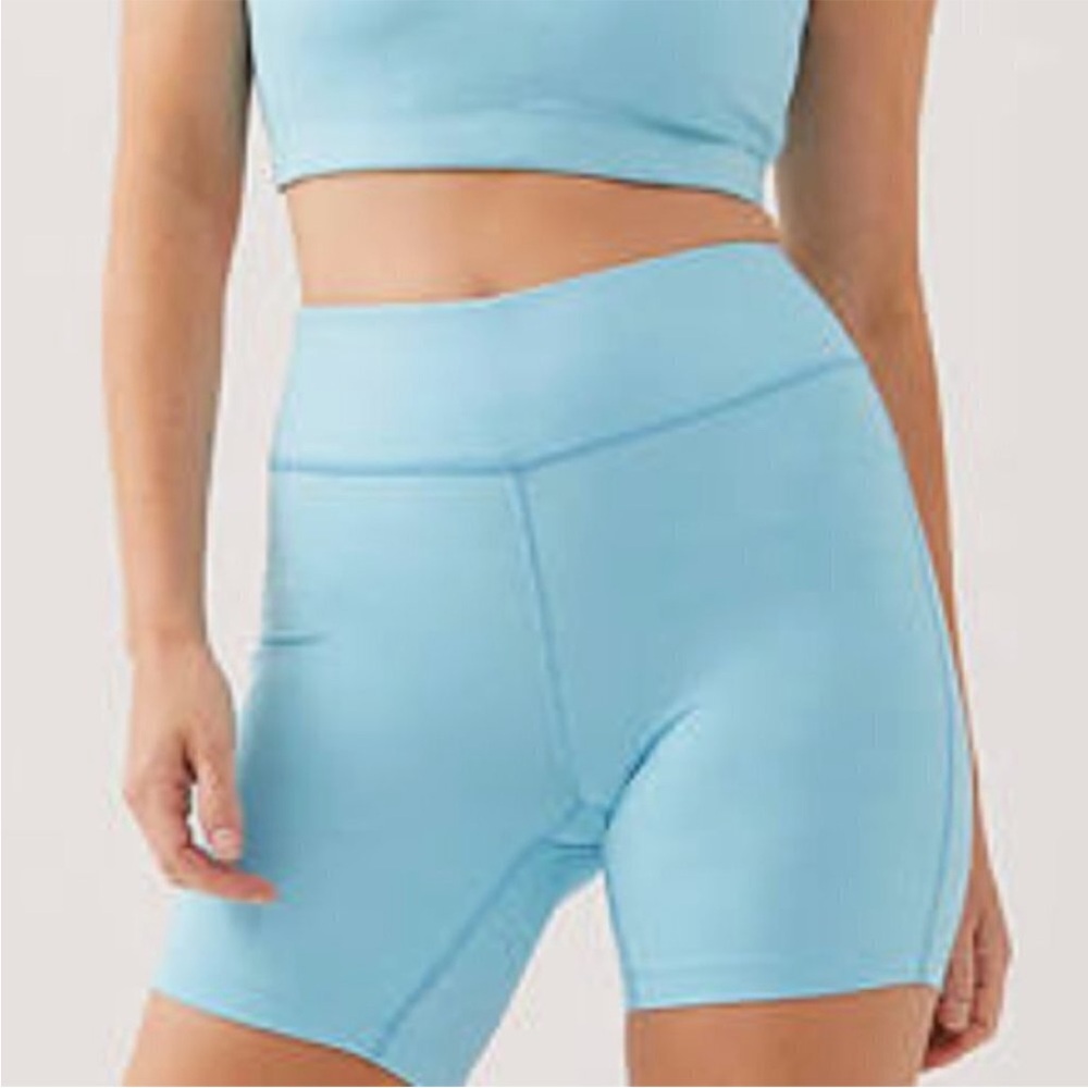 Outdoor Voices Light Blue Bike Shorts